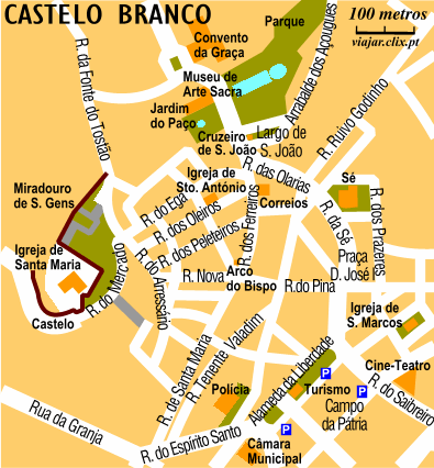 Mapa: Castelo Branco Centro