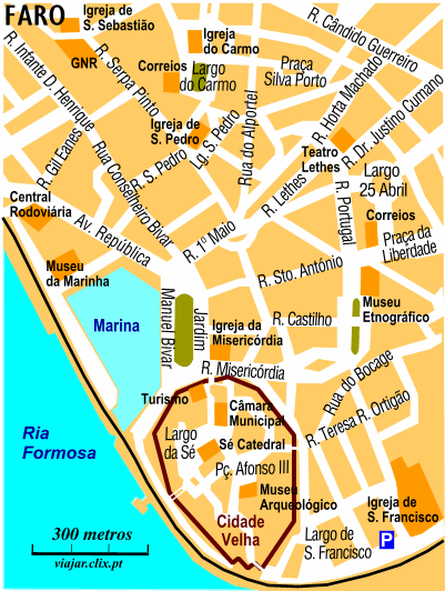 Mapa: Faro Centro