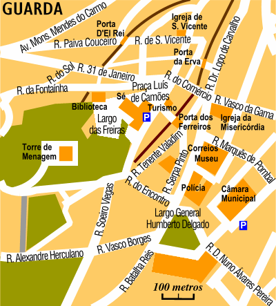 Mapa: Guarda Centro