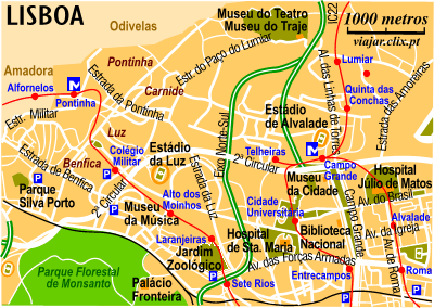Map: Lisbon North