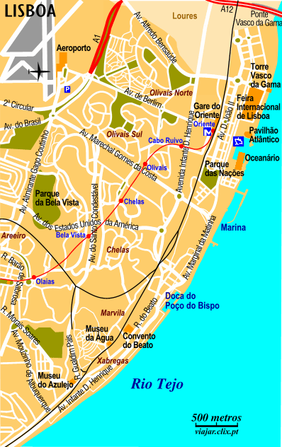 Map: Lisbon East