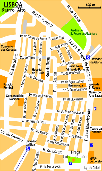 Map: Lisbon: Bairro Alto
