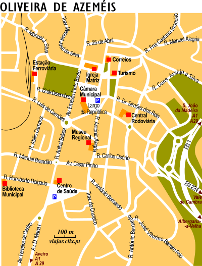 Mapa: Oliveira de Azemis