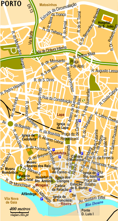 Mapa: Porto Centro