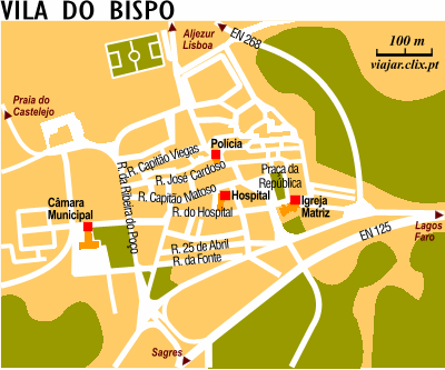 Mapa: Vila do Bispo