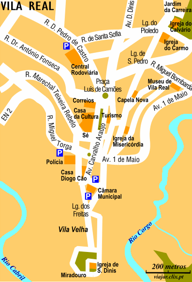 Map: Vila Real Centre