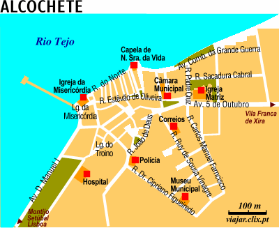 Mapa: Alcochete