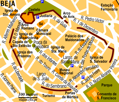 Mapa: Beja Centro
