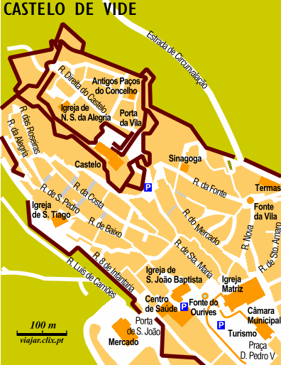 Map: Castelo de Vide: Detail