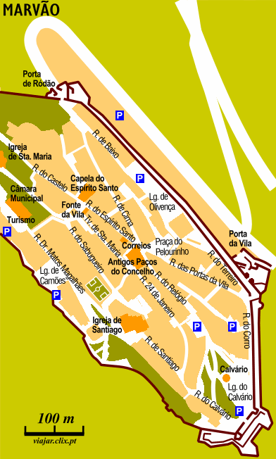 Mapa: Marvão: Centro