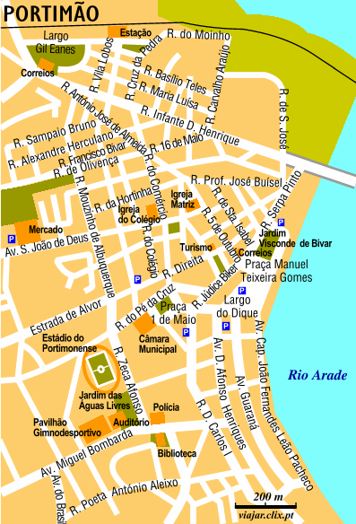 Mapa: Portimão: Centro