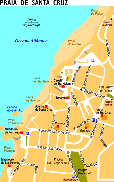 Mapa: Praia de Santa Cruz