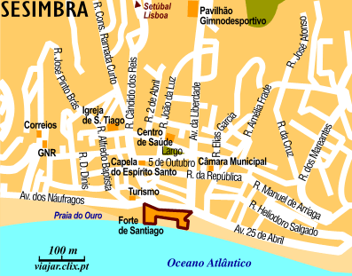Map: Sesimbra: Centre