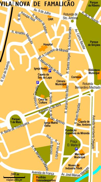 Carte: Vila Nova de Famalicão (centro)