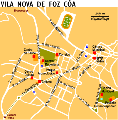 Mapa: Vila Nova de Foz Côa